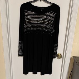 Alfani Black Dress with Silver Accents